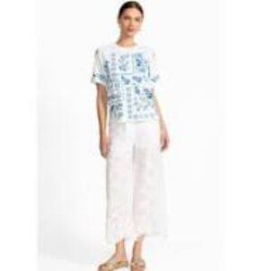 NWT Johnny Was   Raw Edge Raglan Boxy Tee